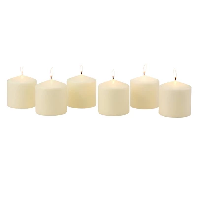 6pk Pillar Candles Ivory - Stonebriar Collection 3 6pk Pillar Candles Ivory - Stonebriar Collection