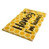 1'4" X 2'4" Honey I'm Home Indoor/Outdoor Coir Doormat White/Black/Yellow - Entryways