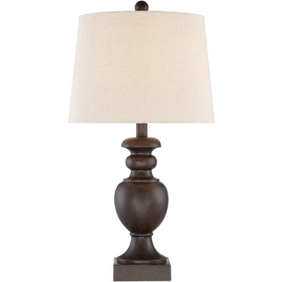 Regency Hill Traditional Table Lamps 24.25" High Set Of 2 Pedestal Bronze Off White Tapered Drum Shade Living Room Bedroom Bedside Nightstand 7 Regency Hill Traditional Table Lamps 24.25" High Set Of 2 Pedestal Bronze Off White Tapered Drum Shade Living Room Bedroom Bedside Nightstand - Image 5