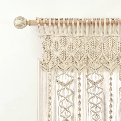 30"x40" Boho Macrame Textured Cotton Window Valance - Lush Décor 3 30"x40" Boho Macrame Textured Cotton Window Valance - Lush Décor