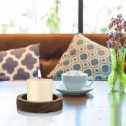 6pk Unscented Flat Top Smooth Pillar Candles Ivory - Stonebriar Collection -Home Decor Store GUEST b678ec2e 07fa 4721 8244 f2ec57bc48b7