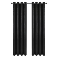 Kate Aurora Hotel Chic 2 Piece Room Darkening Grommet Top Window Curtain Panels