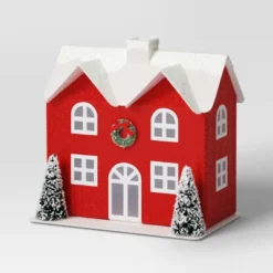 12pc Battery Operated Glittered Paper Christmas Village Set With Bottle Brush Trees And Snowmen - Wondershop™ White/Pink/Blue -Home Decor Store GUEST b70eec71 18da 47d8 a8ef f12e5b08b32c