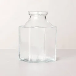 Octagonal Clear Glass Bottle Vase - Hearth & Hand™ With Magnolia -Home Decor Store GUEST b77fda3b 4964 41c9 b258 a7f93f4b99c9