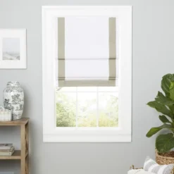 Exclusive Home Frontera 100% Blackout Roman Shade, 23"x64", Natural/Taupe 23 Exclusive Home Frontera 100% Blackout Roman Shade, 23"x64", Natural/Taupe -Home Decor Store GUEST ba408bbf 6766 43f9 ab6a aa21ac44f7ca