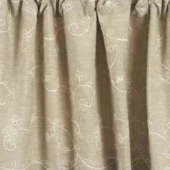 Home Collections By Raghu Candlewicking Valance, Taupe 72x15.5