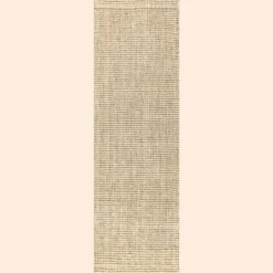 Hiro Hand Woven Chunky Jute Area Rug - JONATHAN Y