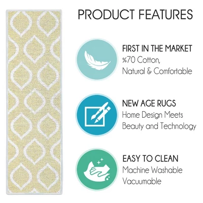 SussexHome Drop Design Cotton Anti-Slip Stair Treads, 9” X 28“ 5 SussexHome Drop Design Cotton Anti-Slip Stair Treads, 9” X 28“ - Image 3