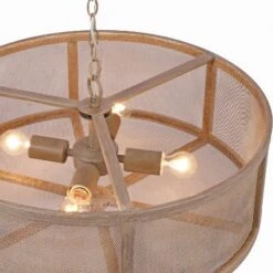 18" Metal Dixsie Caged Farmhouse Chandelier Woodgrain - River Of Goods 21 18" Metal Dixsie Caged Farmhouse Chandelier Woodgrain - River Of Goods -Home Decor Store GUEST c0bcbc8a 9be4 4956 8a12 cba51f9f6ca1