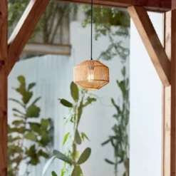 Lotus 1-Light Pendant Lighting With Natural Twine Shade - Globe Electric -Home Decor Store GUEST c145b1ac 3115 42c7 bb7a befa1a46b533