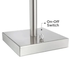 360 Lighting Andre Modern Table Lamps 26 3/4" High Set Of 2 Metal With USB And AC Power Outlet In Base Table Top Dimmers White Drum Shade For Desk -Home Decor Store GUEST c1bfd67b 497d 4367 8db7 5b3e3957f6af