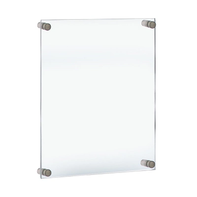 Azar Displays Floating Acrylic Wall Frame With Silver Stand Off Caps: 18" X 24" Graphic Size, Overall Frame Size: 22" X 28" 4 Azar Displays Floating Acrylic Wall Frame With Silver Stand Off Caps: 18" X 24" Graphic Size, Overall Frame Size: 22" X 28" - Image 2
