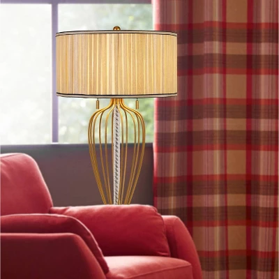 30" Metal Laval Table Lamp Antique Brass/Black - Cal Lighting 4 30" Metal Laval Table Lamp Antique Brass/Black - Cal Lighting - Image 2