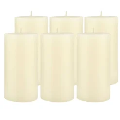 6pk Unscented Flat Top Smooth Pillar Candles Ivory - Stonebriar Collection -Home Decor Store GUEST c4b49840 8588 433e 84d1 43f923d12e3e