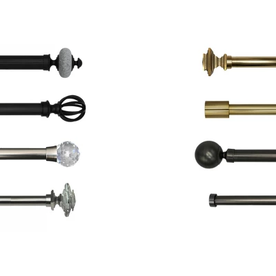 Linen Avenue Tan Travertine Single And Double Window Curtain Rod Set 8 Linen Avenue Tan Travertine Single And Double Window Curtain Rod Set - Image 6