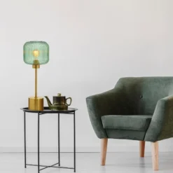 21" Jasmine Globe Shade Table Lamp Green - River Of Goods -Home Decor Store GUEST c513c7d1 7dec 4477 bba5 0b47df2215dc