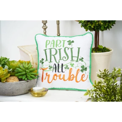 C&F Home 10" X 10" Part Irish All Trouble Embroidered Throw Pillow 5 C&F Home 10" X 10" Part Irish All Trouble Embroidered Throw Pillow - Image 3