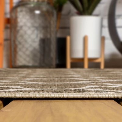 Trebol Moroccan Trellis Textured Weave Indoor/Outdoor Area Rug - JONATHAN Y 7 Trebol Moroccan Trellis Textured Weave Indoor/Outdoor Area Rug - JONATHAN Y - Image 5