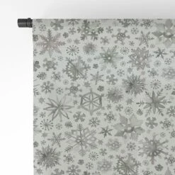 Ninola Design Winter Stars Snowflakes Gray 50" X 64" Single Panel Sheer Window Curtain - Deny Designs -Home Decor Store GUEST c90ef630 ab39 4742 846a 0df4d0cb5b09