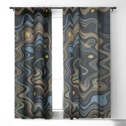 Viviana Gonzalez Texturally Abstract 84" X 50" Single Panel Blackout Window Curtain - Deny Designs