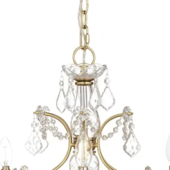 Vienna Full Spectrum DeMallo Gold Chandelier 26" Wide French Scroll Arm Clear Crystal 6-Light Fixture For Dining Room House Foyer Kitchen Island Home -Home Decor Store GUEST cd6b4afb 3bbd 4a11 9886 ccec1b01aa92