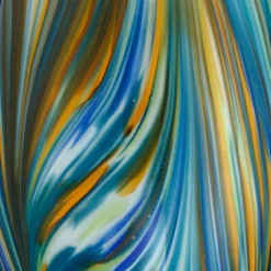 Possini Euro Design Pablo 27" Tall Modern Table Lamp Table Top Dimmer Blue Art Glass Single Living Room Bedroom Bedside Nightstand House White Shade -Home Decor Store GUEST cf840a91 eb69 471f 8606 18c874612b49