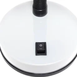 14.25" Traditional Fundamental Metal Desk Task Lamp And Bowl Shaped Shade With Flexi Gooseneck White - Creekwood Home -Home Decor Store GUEST d0b487ac 56a3 41c2 a929 d5f599d437c9