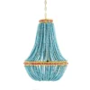 Wood Beaded Chandelier Blue -Storied Home -Home Decor Store GUEST d0f10f58 2233 46ce a5b8 7ba6945dcfb3