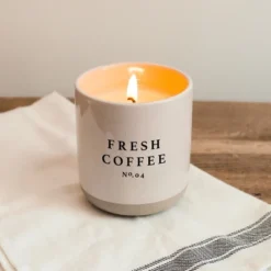Sweet Water Decor Fresh Coffee 12oz Cream Stoneware Candle -Home Decor Store GUEST d1840ece 1cde 4195 87d2 5c604e0fad8e