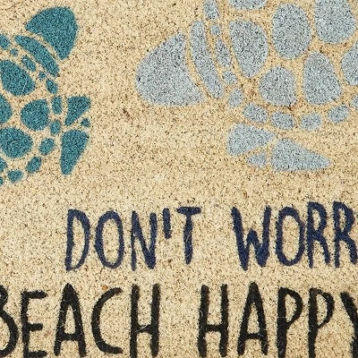 Split P Don't Worry Beach Happy Sea Turtle Doormat 4 Split P Don't Worry Beach Happy Sea Turtle Doormat - Image 2