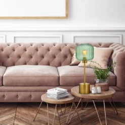 21" Jasmine Globe Shade Table Lamp Green - River Of Goods -Home Decor Store GUEST d2354186 bd27 47e9 8d48 882bc0f9e18f