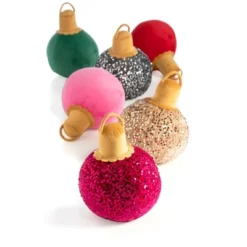 Shiraleah Pink Christmas Ornament Bauble Pillow, Small -Home Decor Store GUEST d52b19a5 adb7 4e5c af36 2b5f0939ef6d