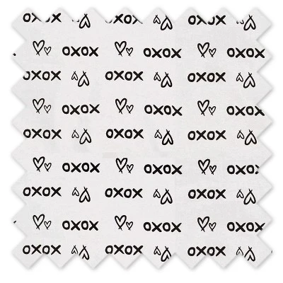 Bacati - Love Black Kisses N Hugs Cotton Printed Single Window Curtain Panel 6 Bacati - Love Black Kisses N Hugs Cotton Printed Single Window Curtain Panel - Image 4