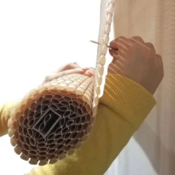 96" X 72" Outdoor Oval Vinyl Cord-Free PVC Rollup Blinds Woodgrain - Radiance -Home Decor Store GUEST da67cab9 30e1 461b 8be6 b87980241f2b