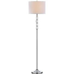60" Lombard Street Floor Lamp Clear/Chrome (Includes CFL Light Bulb) - Safavieh -Home Decor Store GUEST dd6a15d8 03a2 4c5c 956b d361d1cf556f