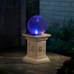 Crackled Glass Solar Gazing Ball Beige - Smart Solar -Home Decor Store GUEST ddb200f1 95ce 4632 bd2a 40d1dd94d1f6