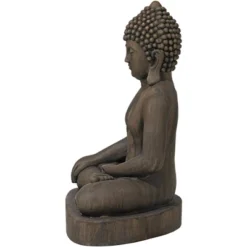John Timberland Sitting Buddha Statue Sculpture Zen Decor Outdoor Garden Front Porch Patio Yard Outside Dark Sandstone Faux Stone Finish 29 1/2" High -Home Decor Store GUEST ddcf9140 e82c 4c3e b1c9 f9a103c24809