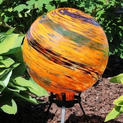 Sunnydaze Decor Sunnydaze Indoor/Outdoor Artistic Gazing Globe Glass Garden Ball For Lawn, Patio Or Indoors - 10" Diameter 3 Sunnydaze Decor Sunnydaze Indoor/Outdoor Artistic Gazing Globe Glass Garden Ball For Lawn, Patio Or Indoors - 10" Diameter