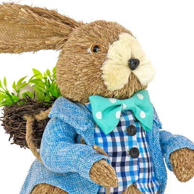 National Tree Company Male Bunny In Blue Coat Table Decoration, Easter Collection, 10 Inches 4 National Tree Company Male Bunny In Blue Coat Table Decoration, Easter Collection, 10 Inches - Image 2