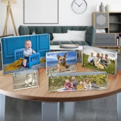 Azar Displays Clear Acrylic Magnetic Photo Frame Block 4.5" X 3" Vertical/Horizontal -Home Decor Store GUEST e3ebee84 7b6f 439e a765 9c9913bf3f7d