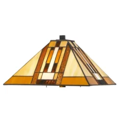 22.75" Tiffany Table Lamp Hand Cut Stained Glass Shade And Lamp Base (Includes LED Light Bulb) Dark Bronze - Cal Lighting -Home Decor Store GUEST e4cc41df 3588 41c6 a833 9ab4071e7158