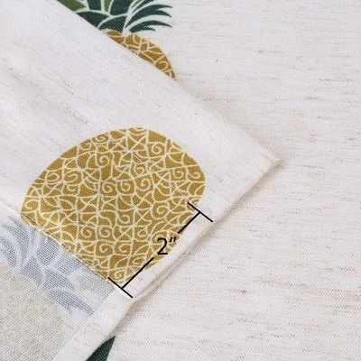 Trinity Pineapple Print Tier Small Half Window Curtains For Bathroom Kitchen Cafe 5 Trinity Pineapple Print Tier Small Half Window Curtains For Bathroom Kitchen Cafe - Image 3