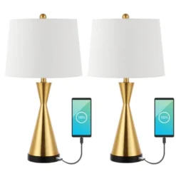 (Set Of 2) 26" Colton Classic French Country Iron LED Table Lamp With USB Charging Port (Includes LED Light Bulb) - JONATHAN Y 16 (Set Of 2) 26" Colton Classic French Country Iron LED Table Lamp With USB Charging Port (Includes LED Light Bulb) - JONATHAN Y -Home Decor Store GUEST e635d6d3 4622 4a3d b0af f4265eadd5eb