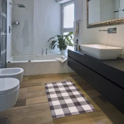 World Rug Gallery Checkered Plaid Anti-Fatigue Standing Mat -Home Decor Store GUEST e7cf54a3 7e35 4478 a8ae 5e45a5147a04