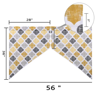 Geometric Quatrefoil Swag Valance Curtains For Windows Cotton Blend Fabric, 56" W X 36" L 8 Geometric Quatrefoil Swag Valance Curtains For Windows Cotton Blend Fabric, 56" W X 36" L - Image 6
