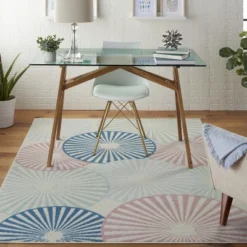 Nourison Grafix Geometric Spirals Indoor Rug