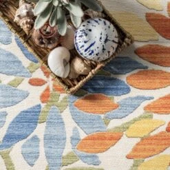 NuLOOM Rosana Floral Machine Washable Indoor/Outdoor Area Rug -Home Decor Store GUEST ebc23b71 60c0 44b5 9822 230d33acde83