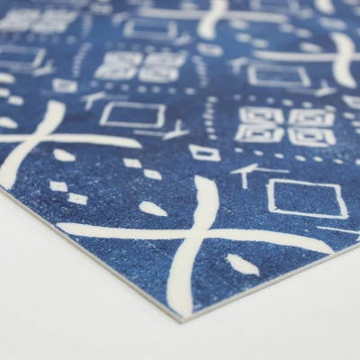 Tempaper 3' X 7'6" Mudcloth Indoor/Outdoor Vinyl Floor Rug 4 Tempaper 3' X 7'6" Mudcloth Indoor/Outdoor Vinyl Floor Rug - Image 2