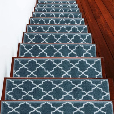 Sussexhome Stair Treads Trellisville Collection Contemporary And Soft, Adhesive Tape, 9" X 28" , Pack Of 4/7/13/15 8 Sussexhome Stair Treads Trellisville Collection Contemporary And Soft, Adhesive Tape, 9" X 28" , Pack Of 4/7/13/15 - Image 6