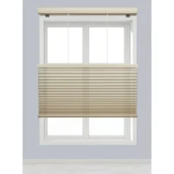 Home Decor Store 39 Linen Avenue Cordless Top Down Bottom Up Cellular Shade, Muslin